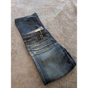 Gap 1969 Sexy Boot Distressed Medium Wash Blue Jeans Womens 31/12r‎